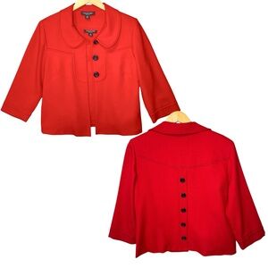 Perceptions New York Red Jacket & Tank Set | Size 12 Retro Power Cottagecore